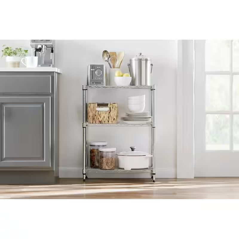 3-Tier Steel Wire Shelving Unit F101