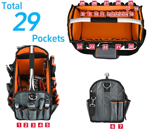 16 In Open Top Heavy Duty Tool Bag with Handle Q918