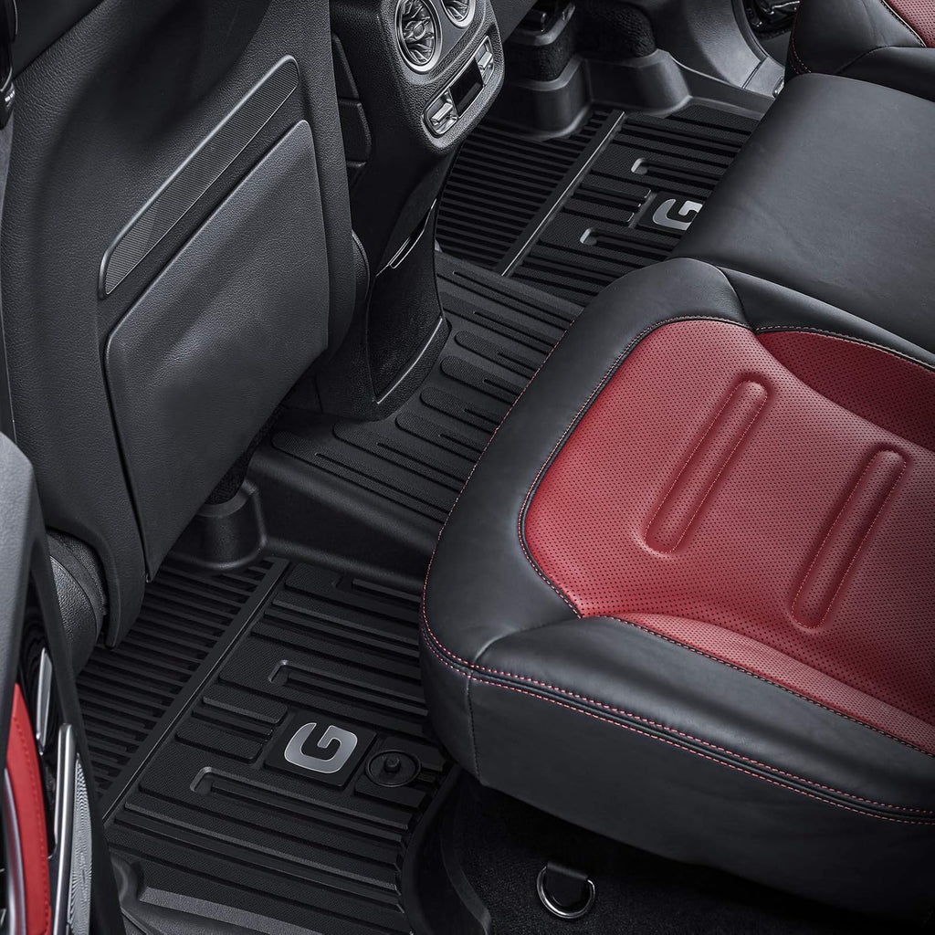 TPE All Weather Custom Fit Floor Mats 1st & 2nd Row Full Set Black M44163