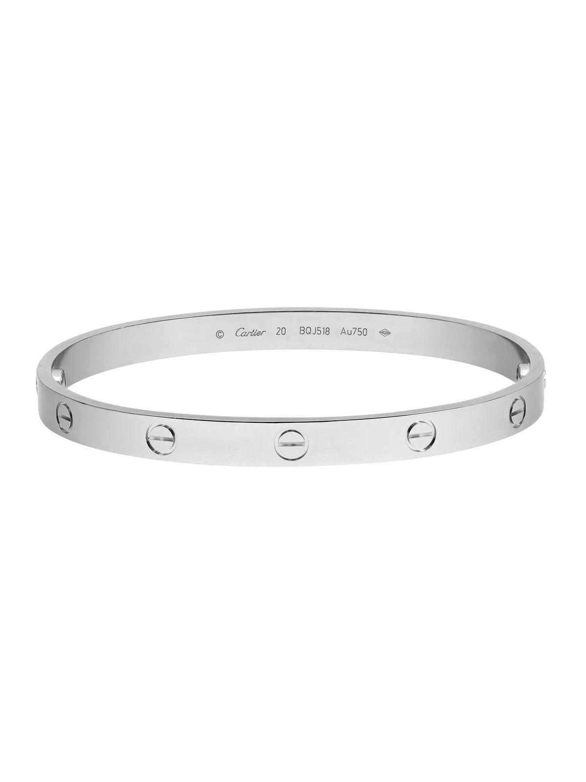 18K White Gold Bracelet Size 20 P548