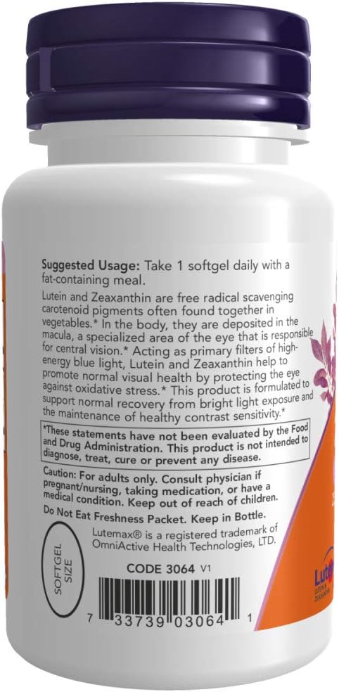 Lutein & Zeaxanthin 60 Softgels I417496