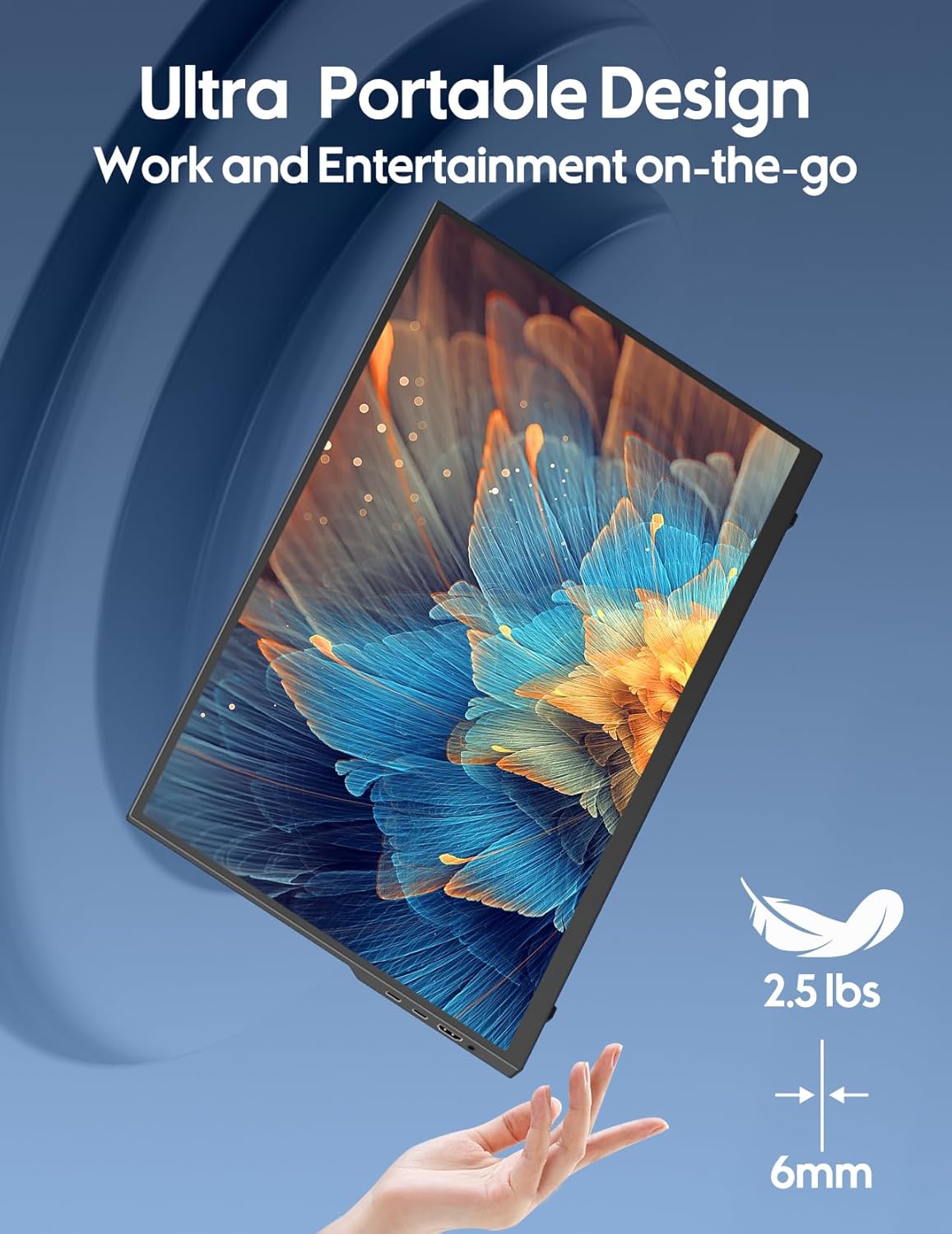 18.5 inch 100Hz Portable Monitor 1080P FHD IPS HDR Gaming Display I3942
