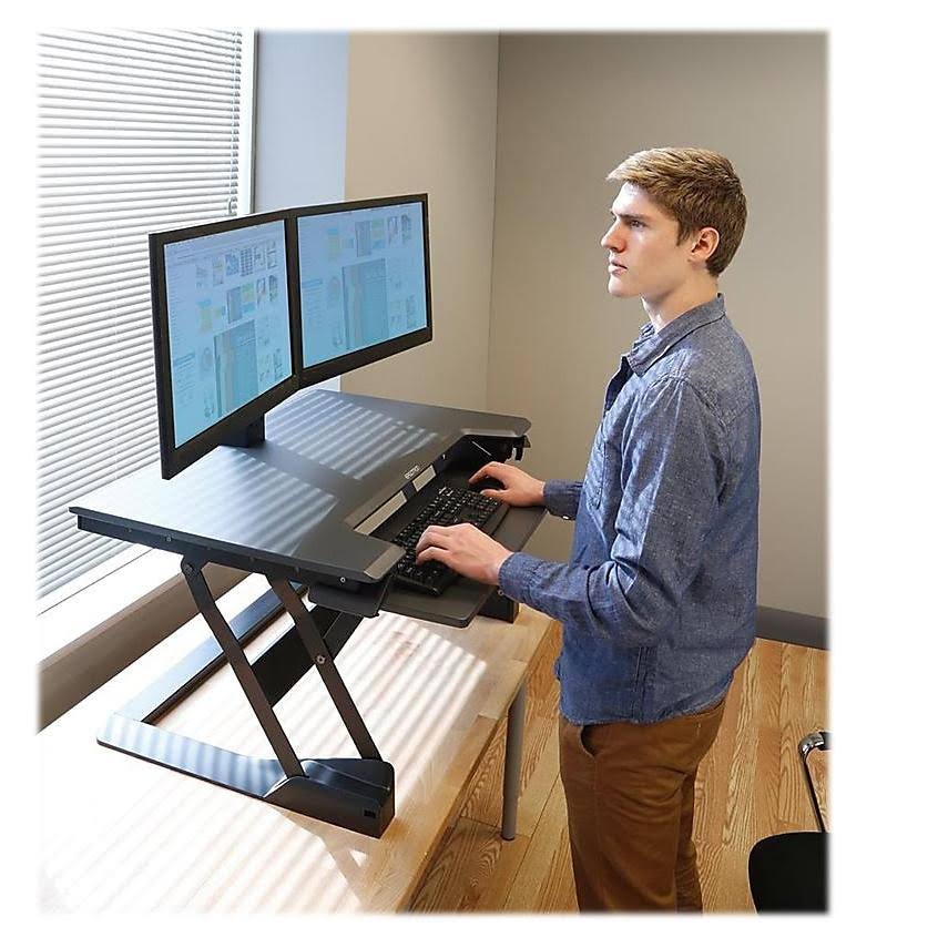 Black Sit-Stand Desktop Workstation I76598