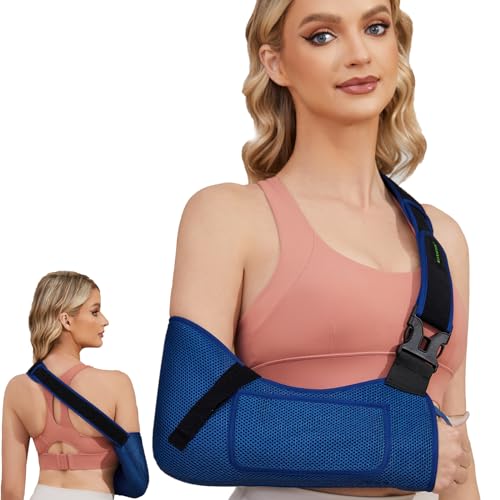 Medical Sling with Shoulder Pad for Arm, Wrist, Elbow, Clavicle Fracture Post-Surgery (Medium) M674744