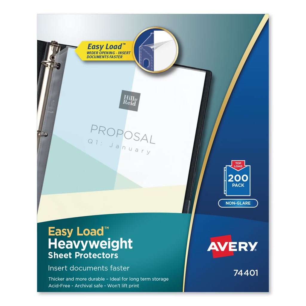 Letter Nonglare Poly Sheet Protectors, 200/Box D66057
