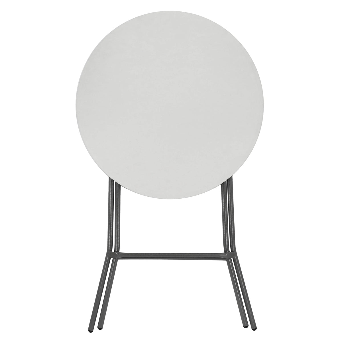 31 Inch Plastic Round Folding Bar Table in White A901