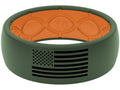 Silicone Ring, Green/Black, 10 C343