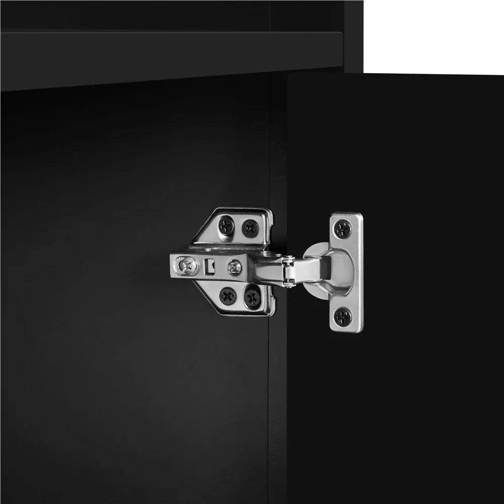 Black TV Stand with Power Outlet D42427