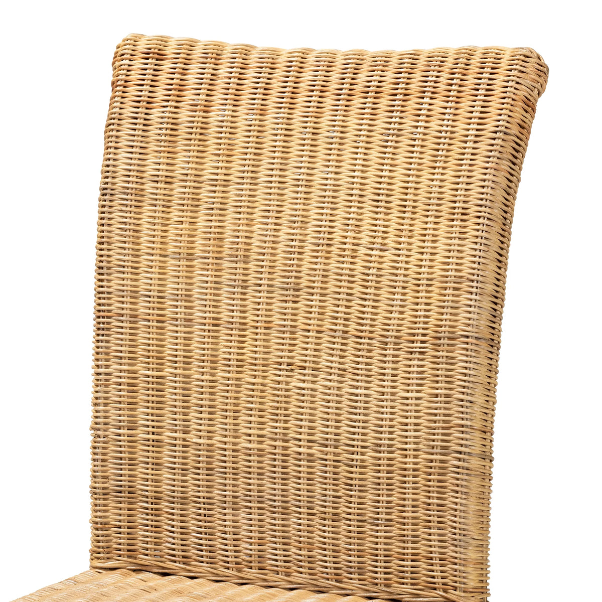 Natural Rattan and Mahogany Wood Dining Chair A1815