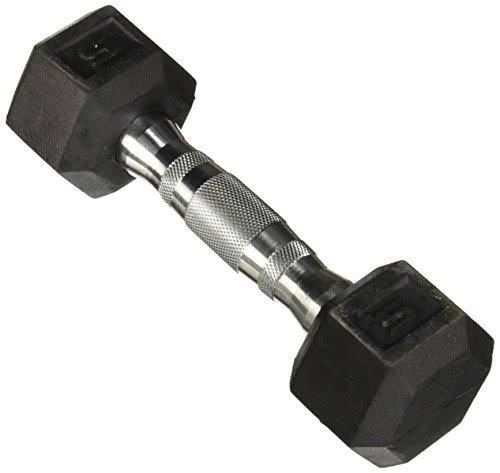 75 lbs Rubber Coated Hex Dumbbell K850