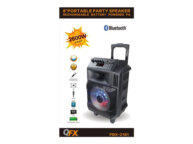 8x22 Bluetooth Portable Party Speaker E13399