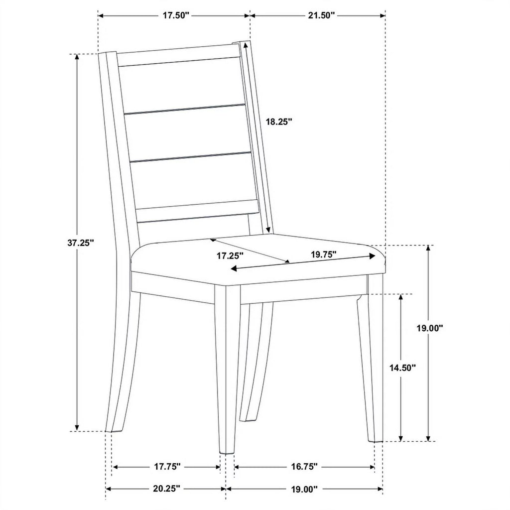 7-piece Wood Dining Table Set with Extension Leaf A3253