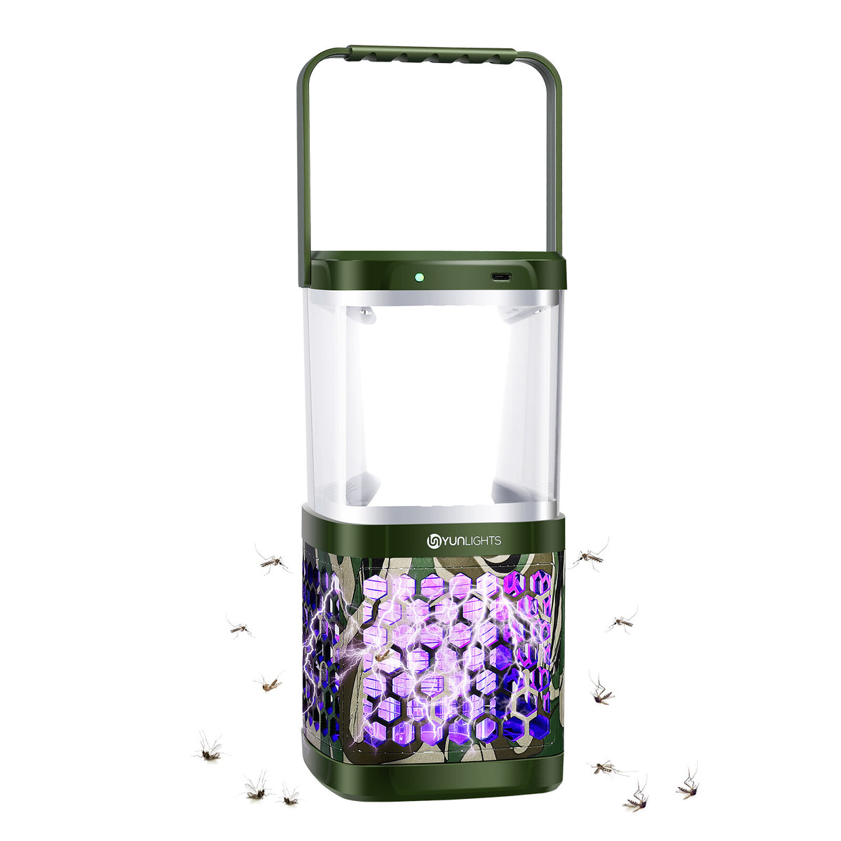 Solar Mosquito Zapper Camping Lantern Bug Zapper Lamp Portable Tent Lamp 2 in 1 Function Bug Zapper Light M3176