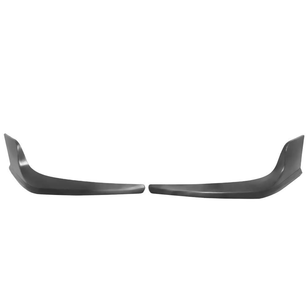 Front Bumper Lip 2 Pieces Black PU Polyurethane Q731