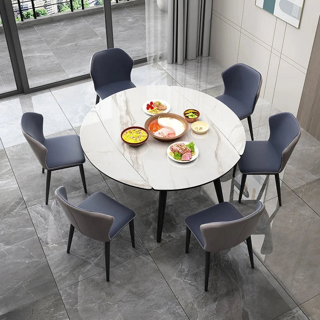 Light Luxury Rotating Rectangular Dining Table and Chair Set W159159