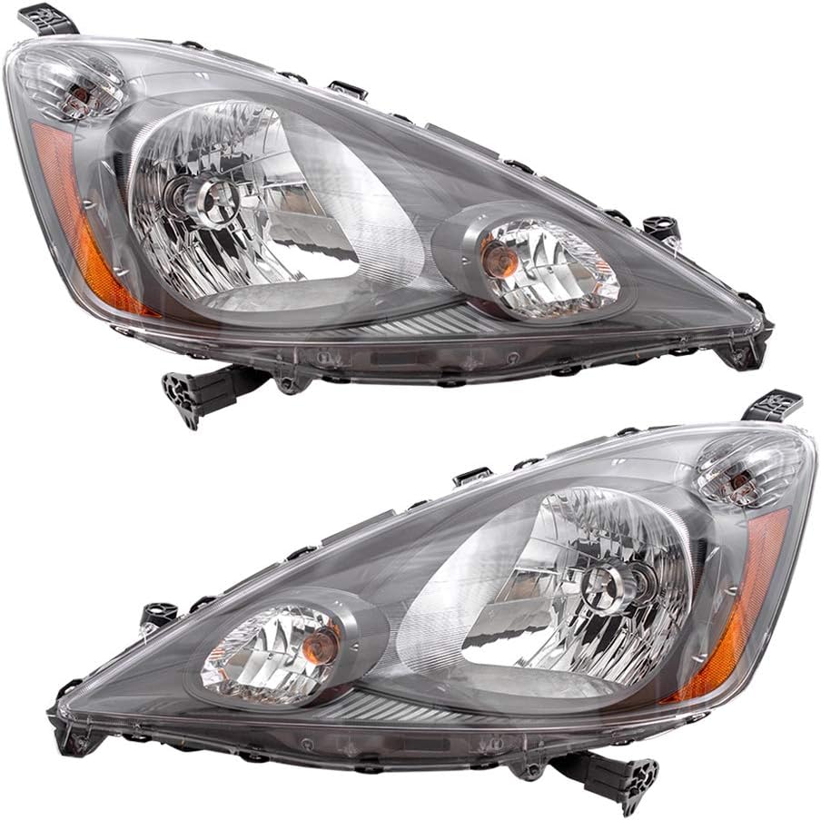 Replacement Driver and Passenger Headlights with Grey Bezels I54797