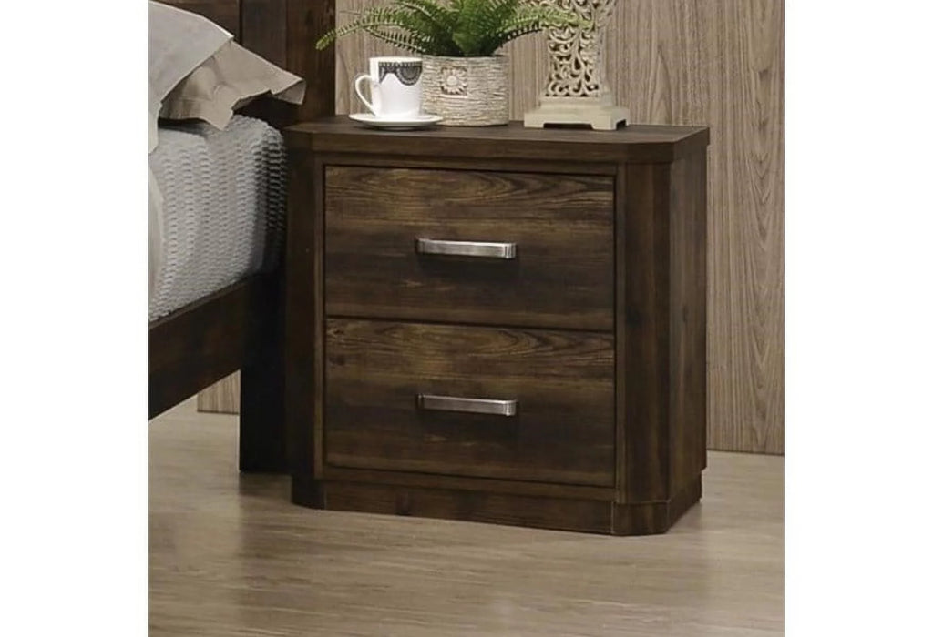 Rustic Walnut Nightstand D771042
