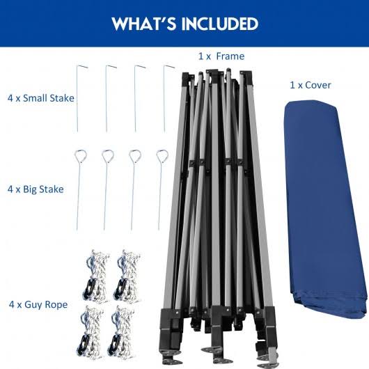 10' x 10' Portable Pop Up Canopy Tent with Roller Bag Q671
