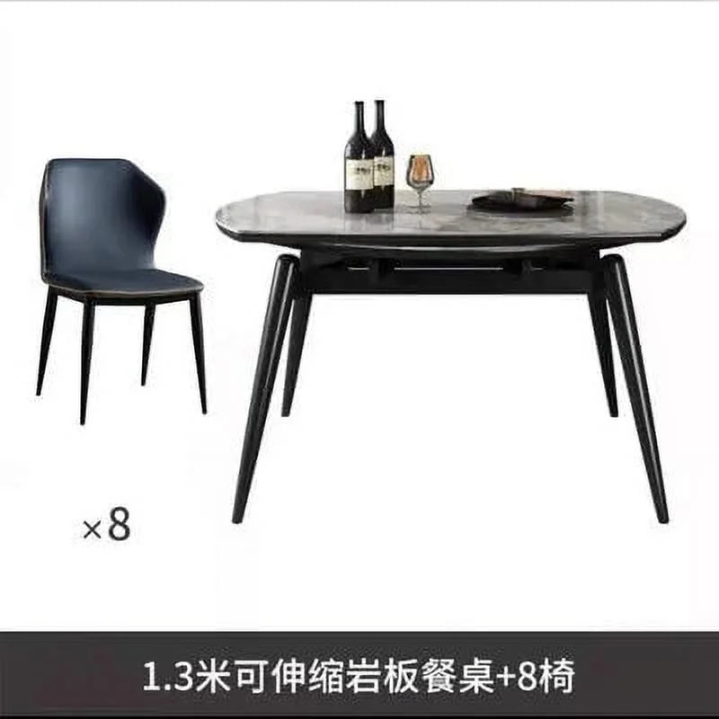 Light Luxury Rotating Rectangular Dining Table and Chair Set W159159