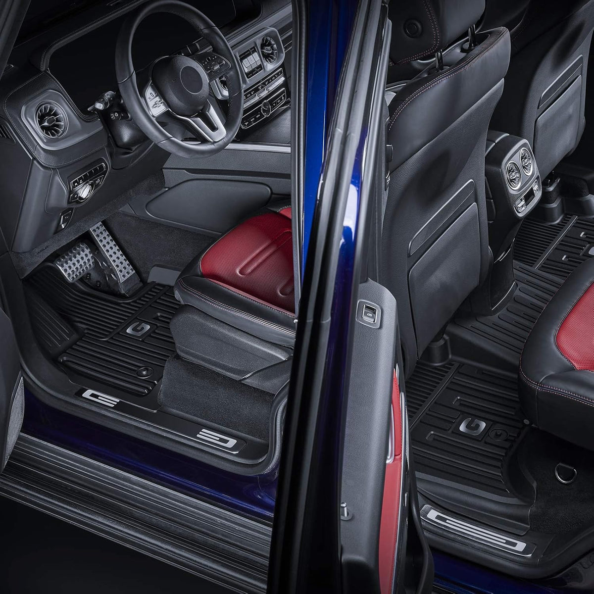 TPE All Weather Custom Fit Floor Mats 1st & 2nd Row Full Set Black M44163