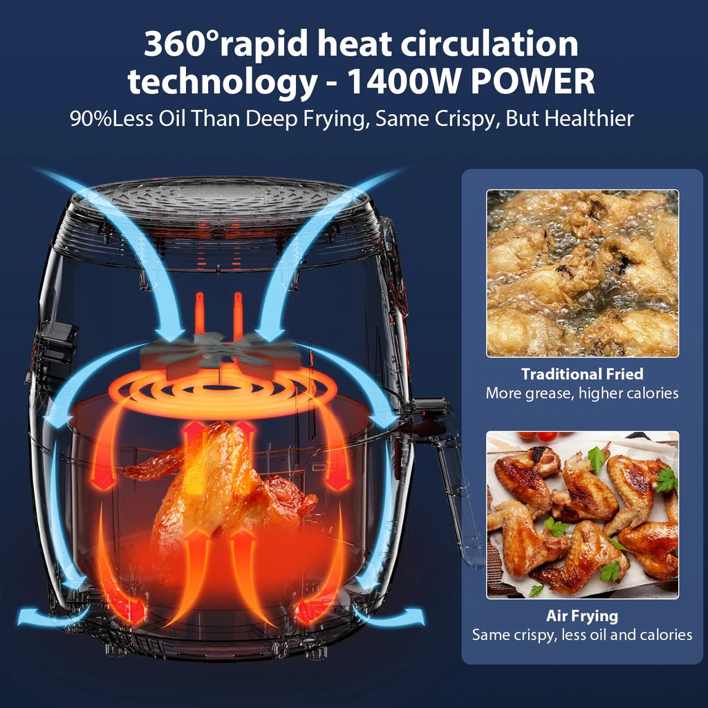 5.2-Qt 8 in 1 Digital Touchscreen Air Fryer J24739