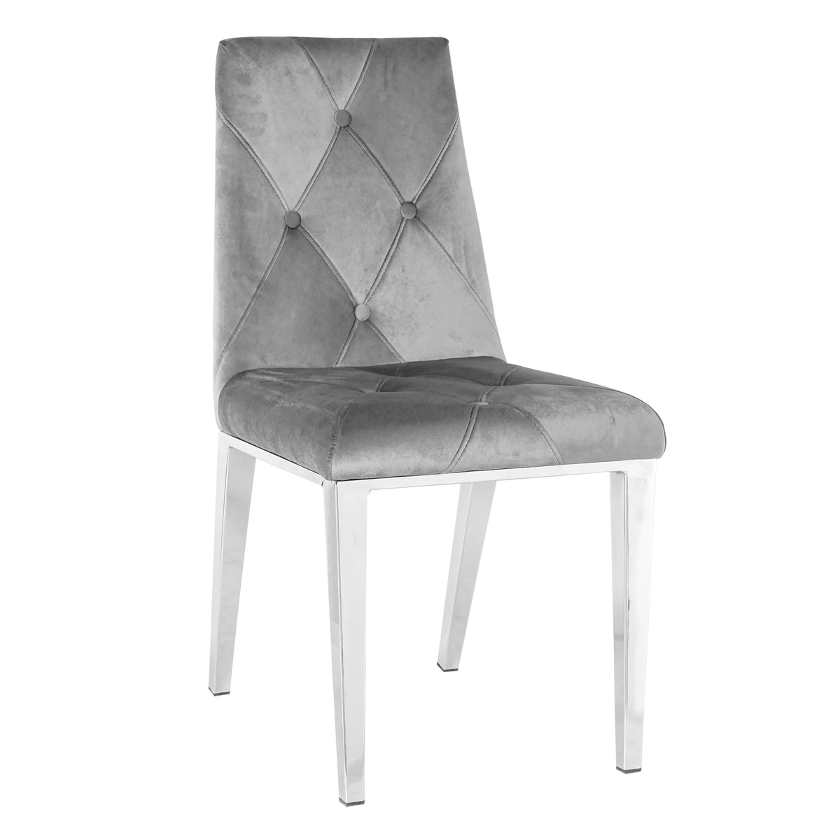 Dark Grey Velvet Dining Chairs Set Of 2 D9182