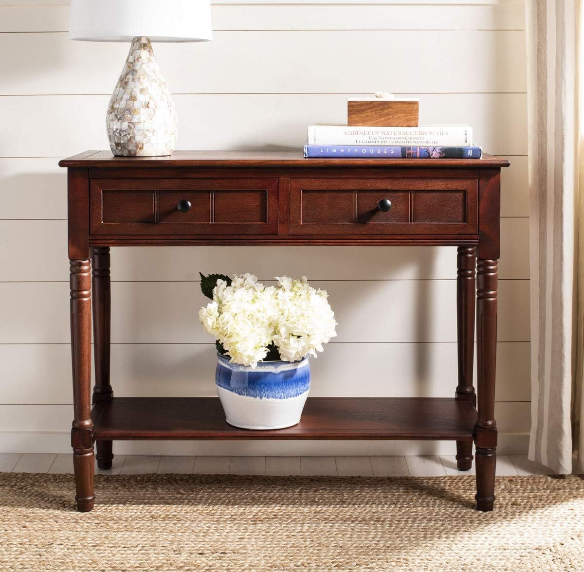 Vintage Grey 2-Drawer Console Table Q59530