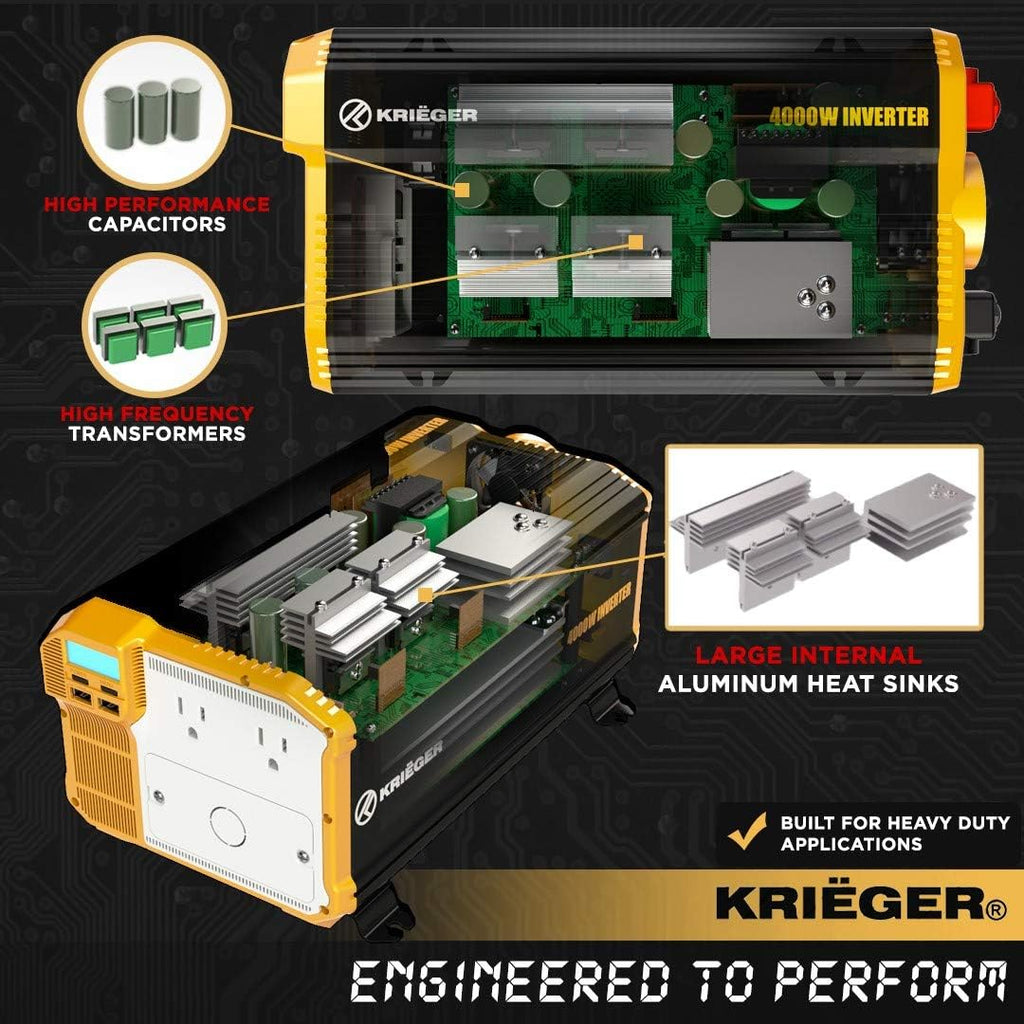 3000 Watts 12V to 110V Modified Sine Wave Power Inverter H30952