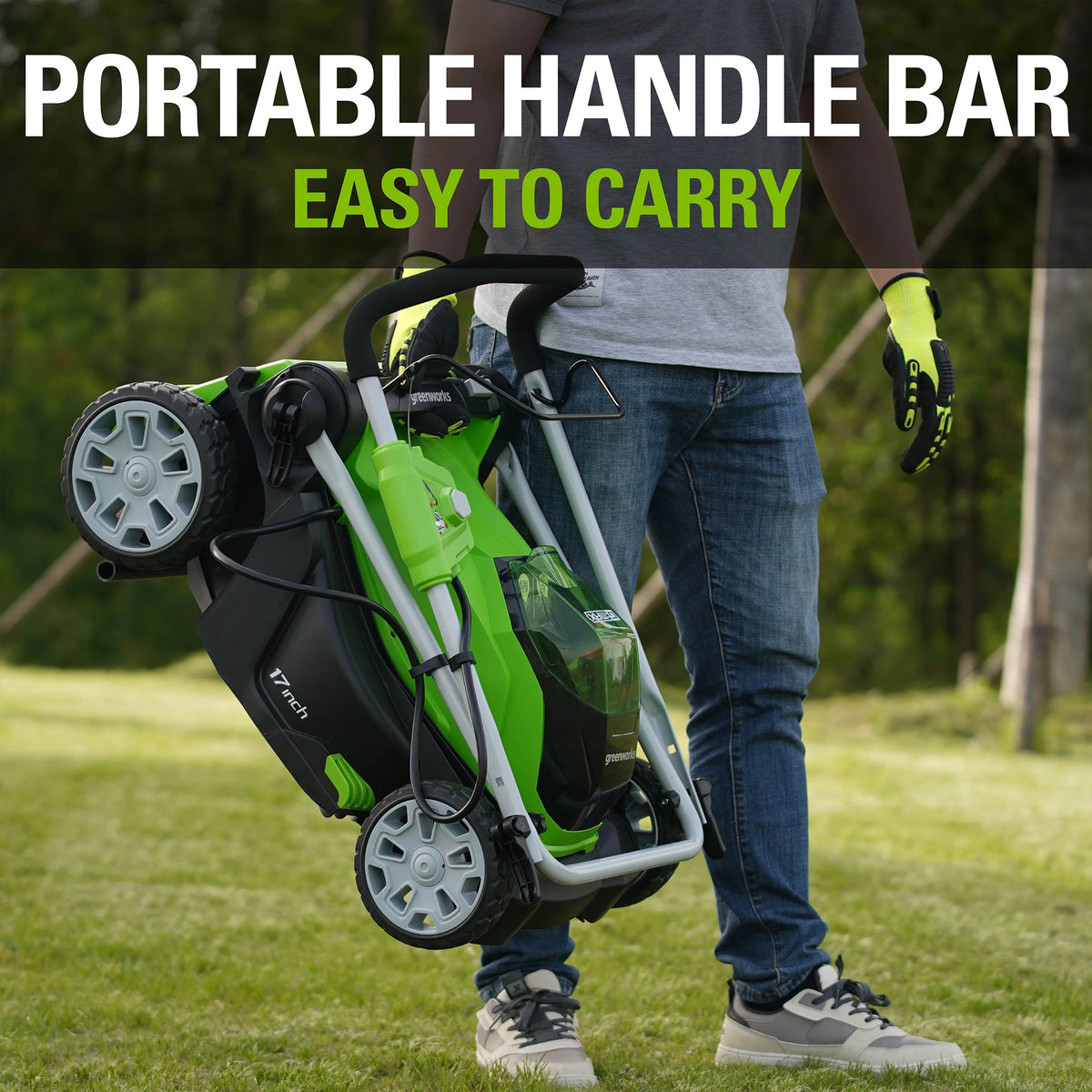 40V 17 Cordless Walk-Behind Push Lawn Mower with 4.0 Ah Battery and Charger A29775