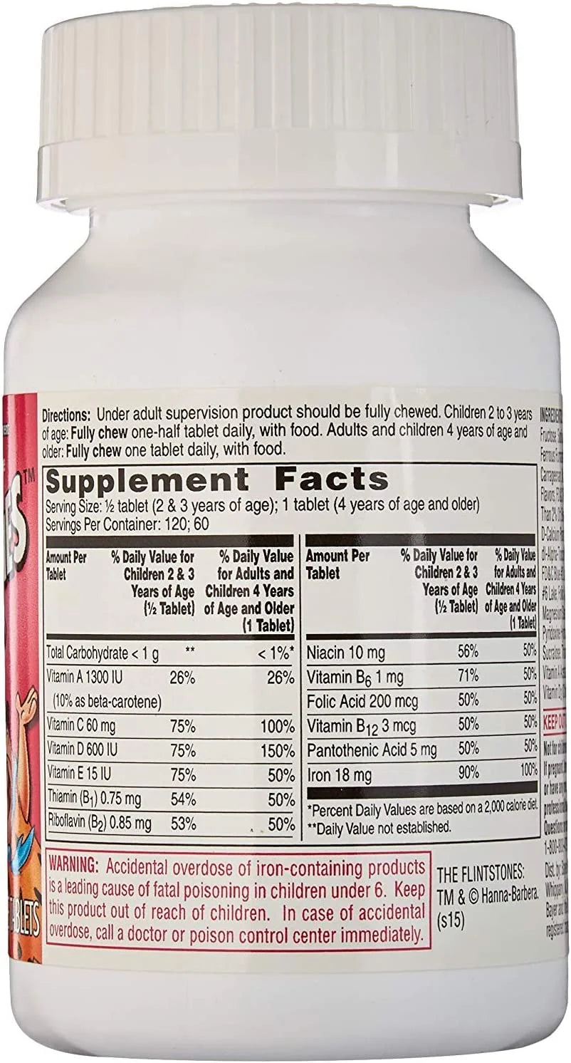 Children's Multivitamin with Iron Chewables, 60 ct, 3 pack O957209