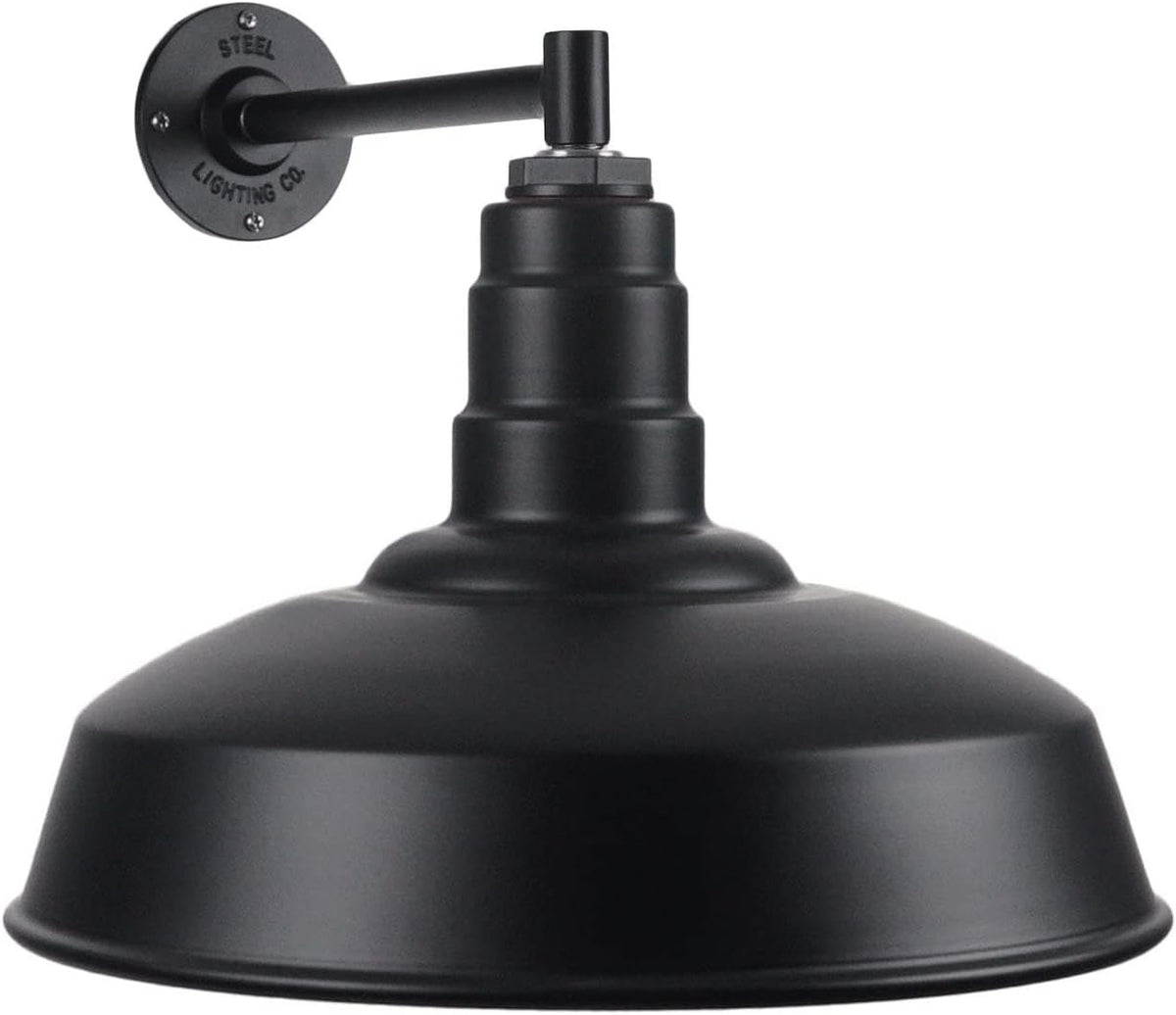 16 Dome Gooseneck Galvanized Outdoor Wall Mounted Barn Light J45616