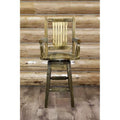 Swivel Back Barstool with Stain & Lacquer Finish I54048