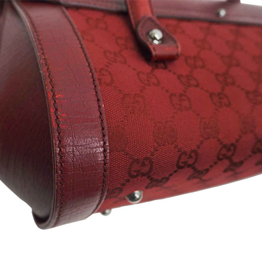 Pre-Owned Canvas Bamboo Handbag K611456