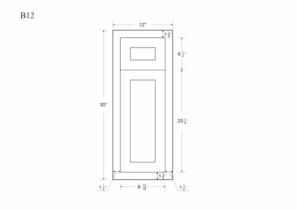 White Inset Raised Panel Base Cabinet N967042