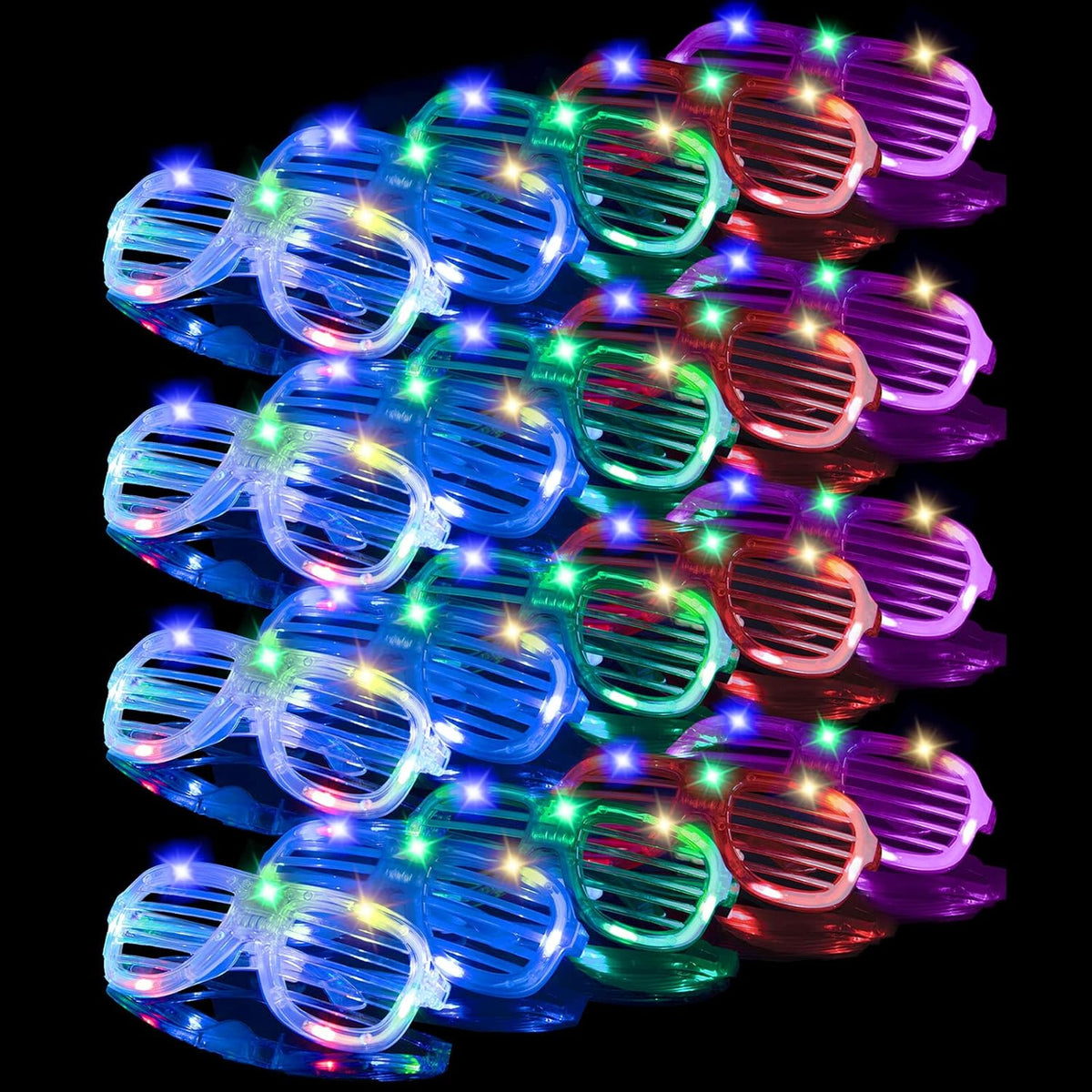 25 Pack Light Up Glasses E58610