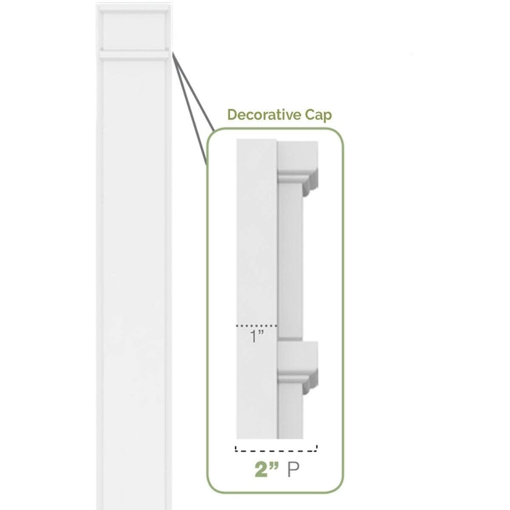 Raised Panel PVC Pilaster with Capital and Base (Pair) Q5516