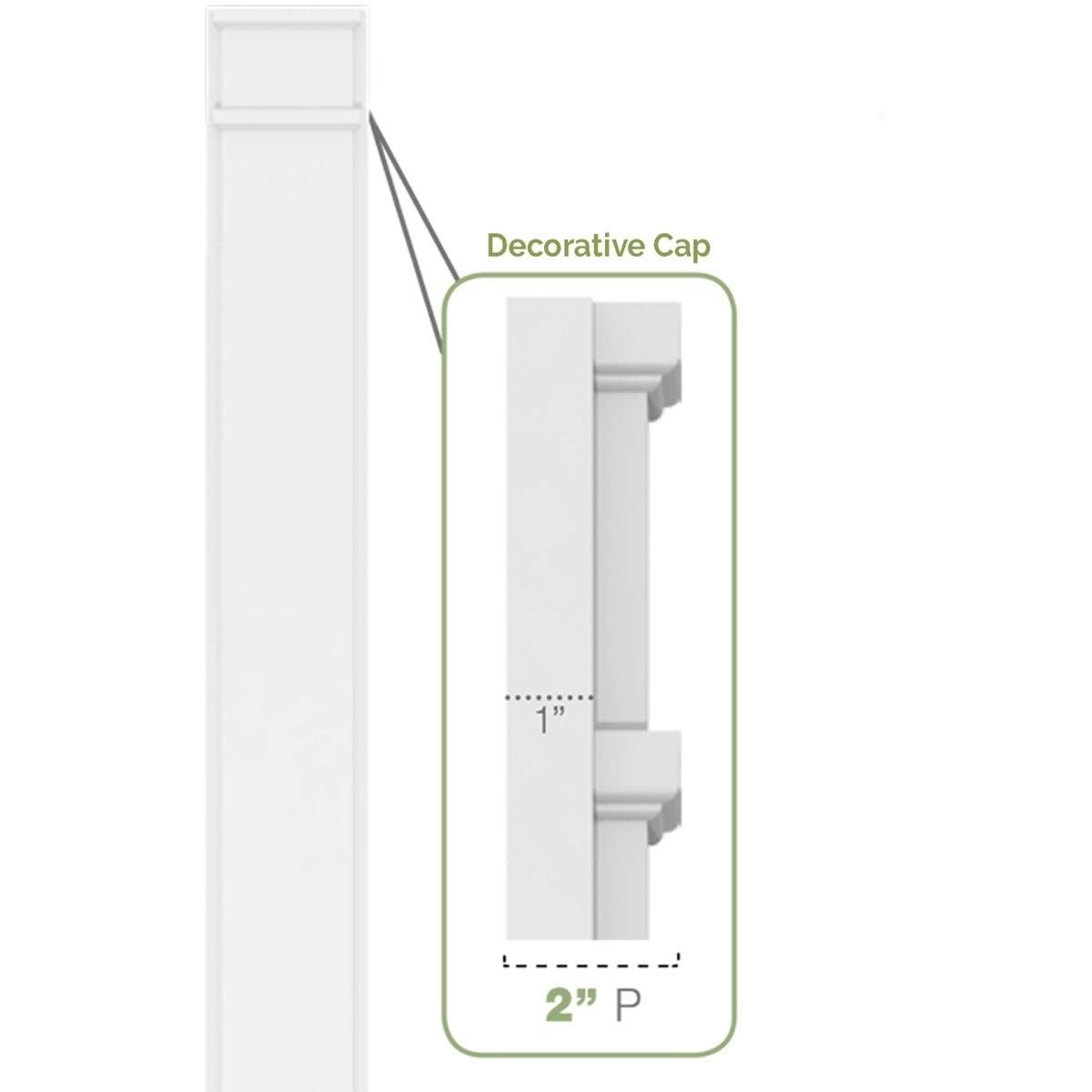 Raised Panel PVC Pilaster with Capital and Base (Pair) Q5516