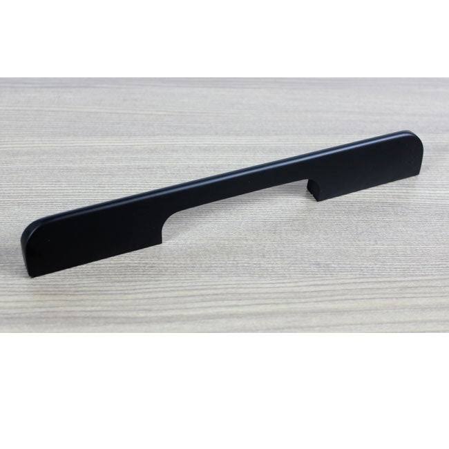 8-Inch Solid Matte Black Cabinet Bar Pull Handle (Case of 10) V325