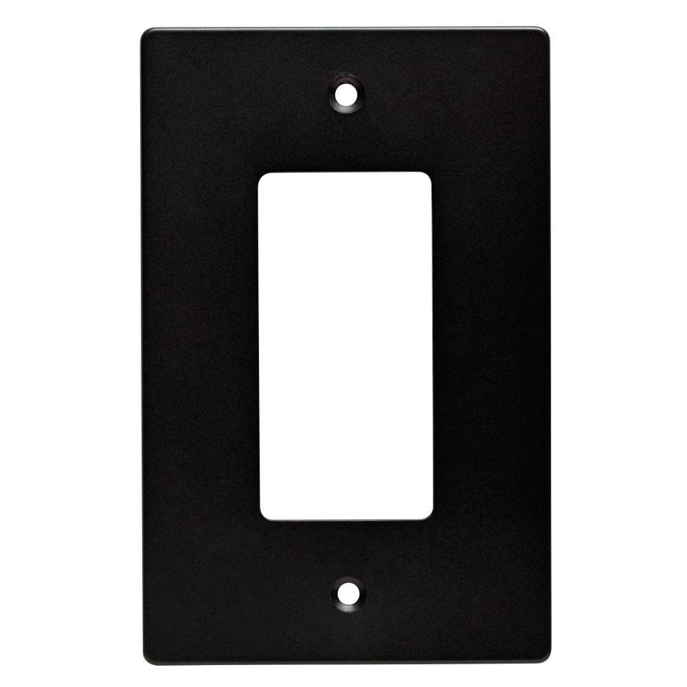 Matte Black Single Rocker Switch Plate (25-Pack) L345573