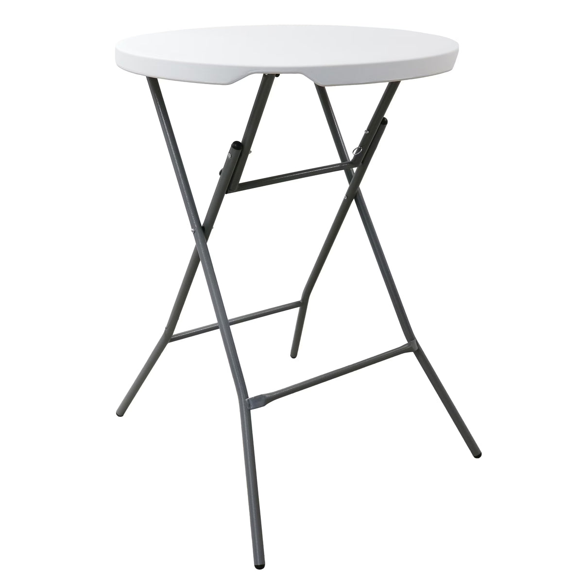 31 Inch Plastic Round Folding Bar Table in White A901
