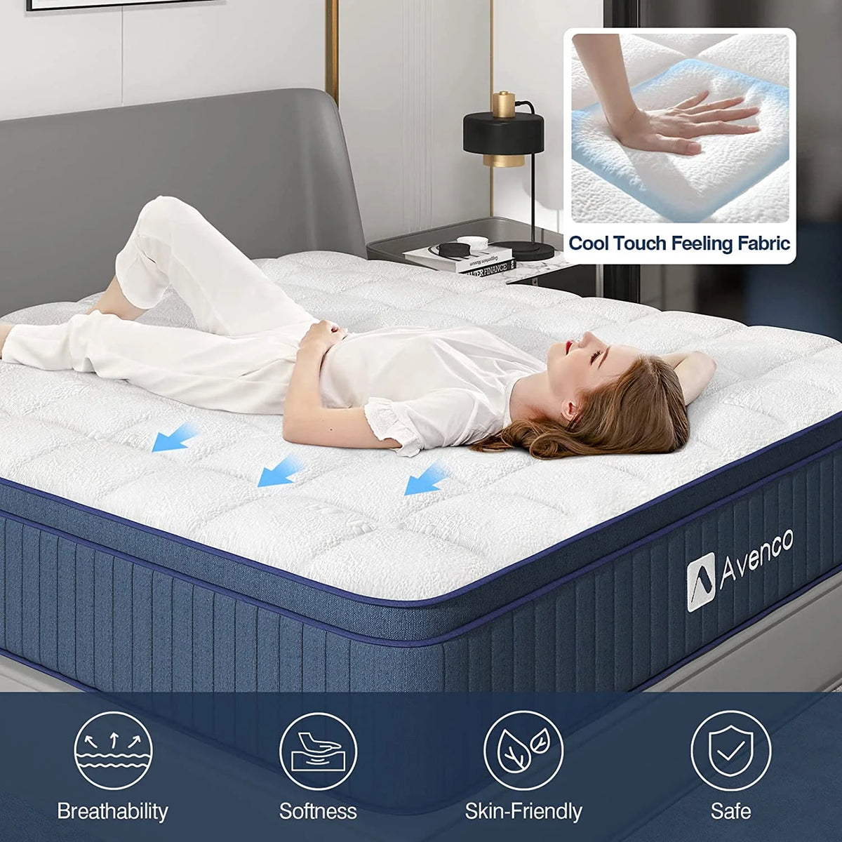 Full Size Gel Memory Foam Pocket Spring Hybrid Mattress T72328