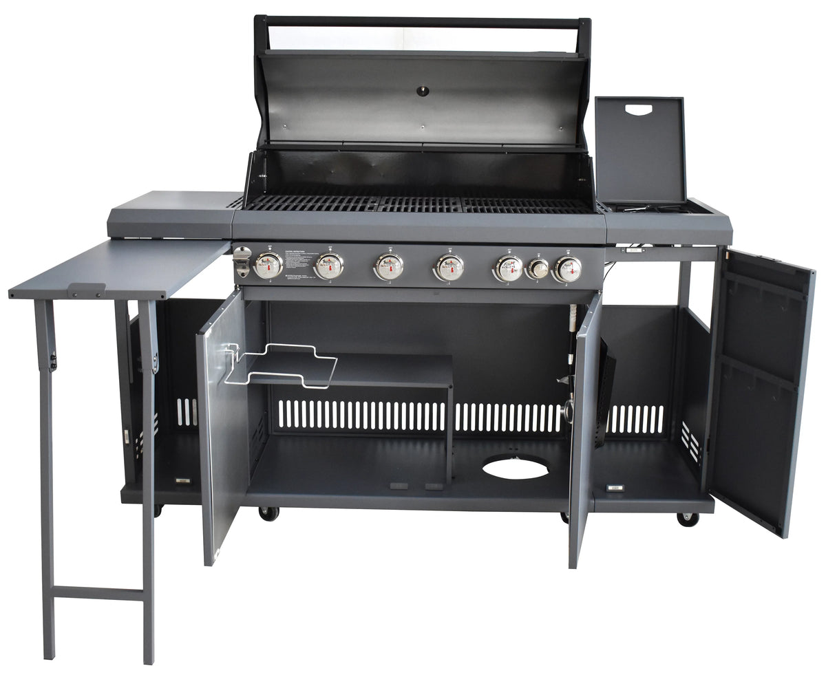 6 Burner Propane Gas Grill and Kitchen Island X60885