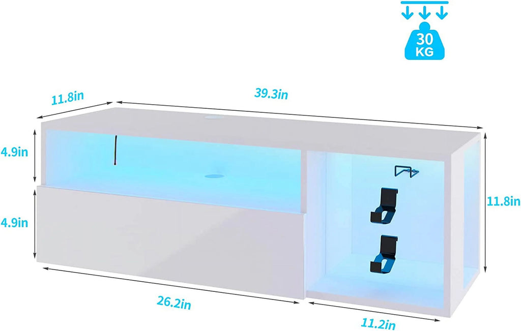 39.3 inches Floating TV Stand with Lights Q1671