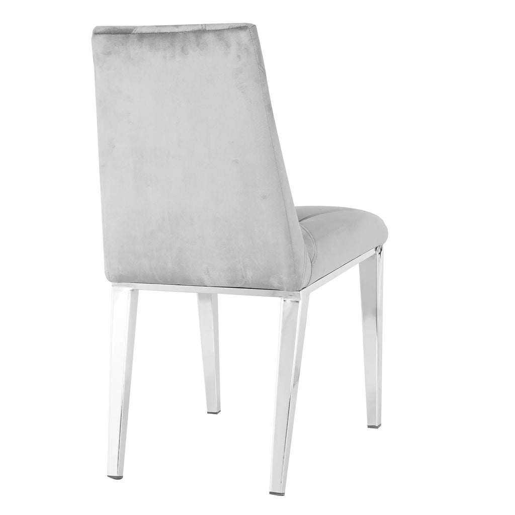 Dark Grey Velvet Dining Chairs Set Of 2 D9182