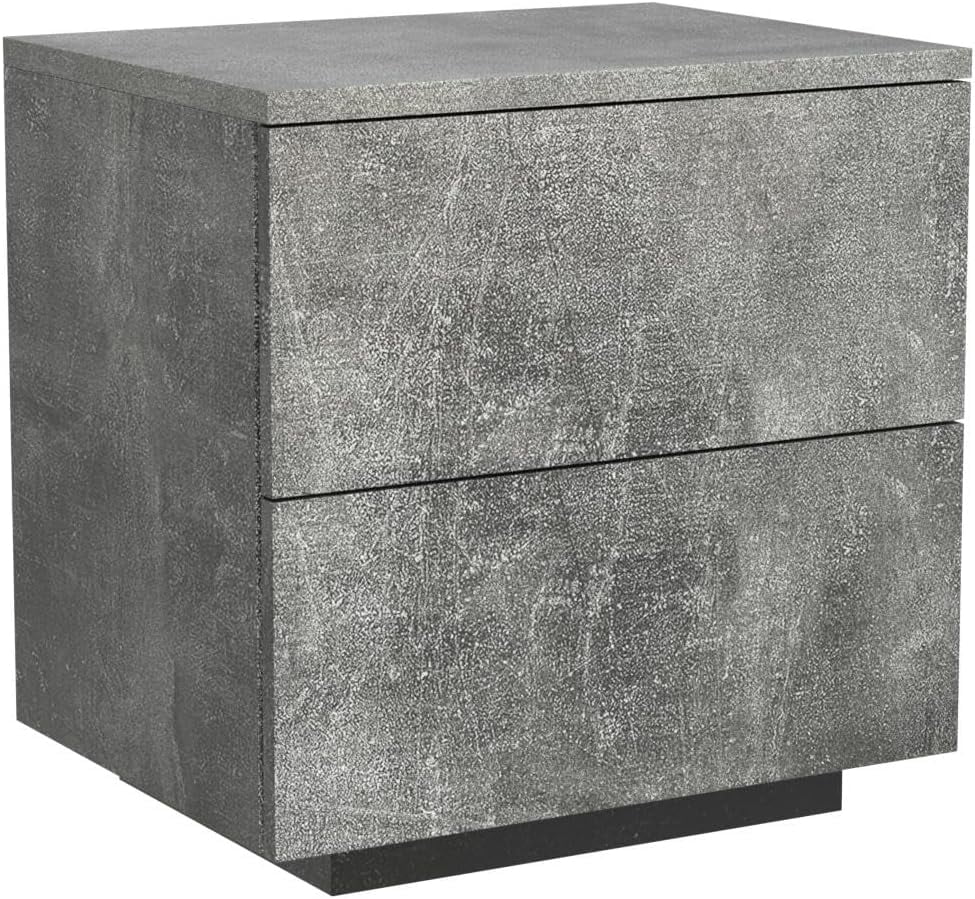 LED Nightstand Bedside Table Set Of 2 with 2 Drawers B67790