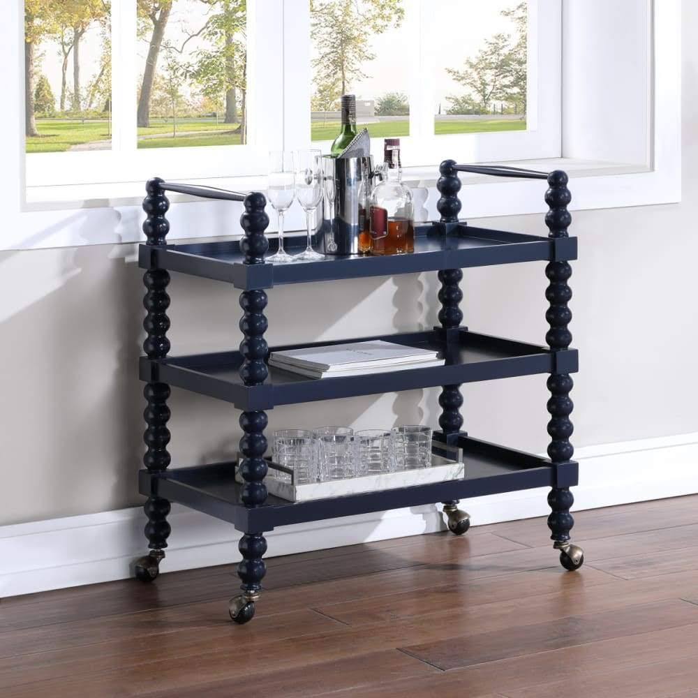 White Wood 3-Shelf Cart E2038