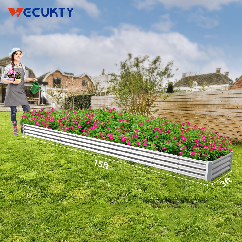 9x3x1 ft Galvanized Raised Garden Bed 2 Pack N983824