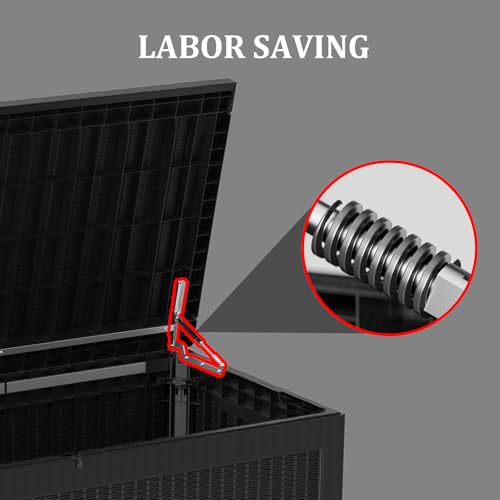 Brown 150GAL Large Capacity Outdoor Deck Box with Lock Hole S8567
