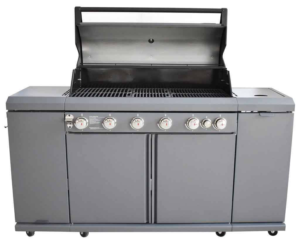 6 Burner Propane Gas Grill and Kitchen Island X60885