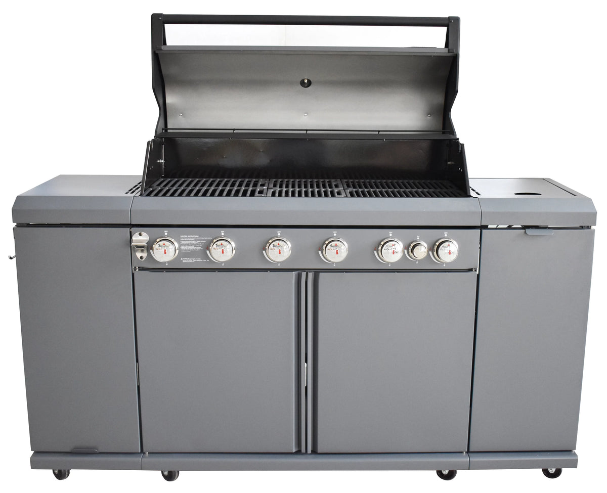 6 Burner Propane Gas Grill and Kitchen Island X60885